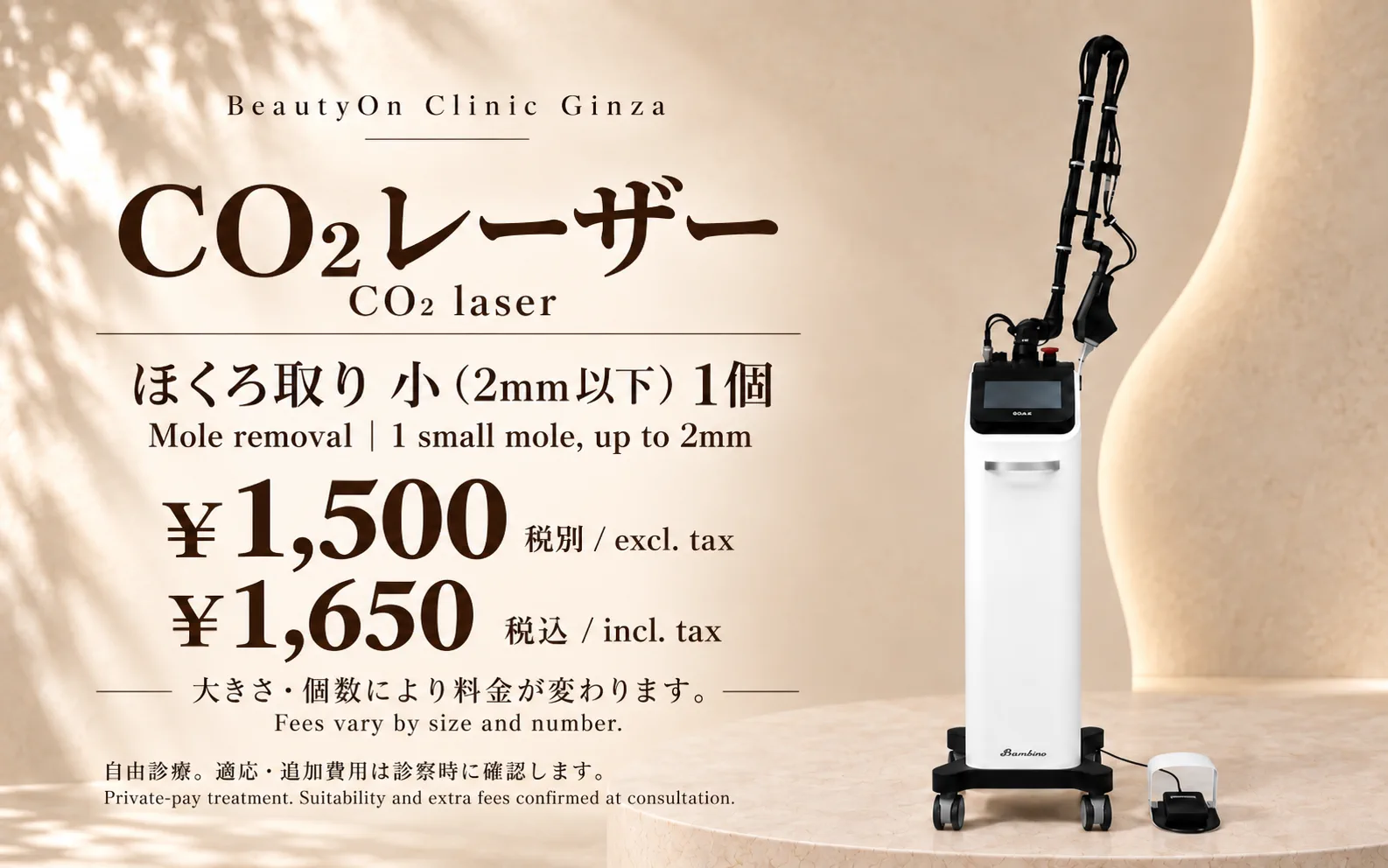 ビューティーオンクリニック銀座｜美容皮膚科・美容医療 :: CO2 LASER